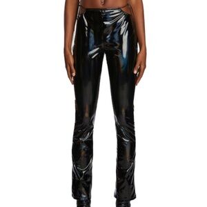 Dolls Kill Club Exx Black Holographic Rhythm Of The Night Cut-Out Skinny Pants X